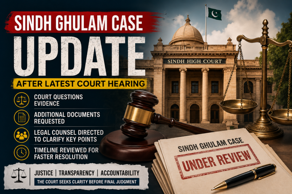 Sindh Ghulam Case Takes New Turn After Court Hearing – Latest Developments and Legal Updates